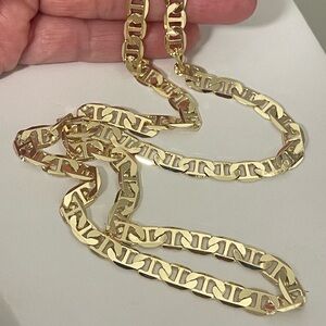 18k Gold Plated Thick Mariner Necklace